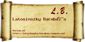 Latosinszky Barabás névjegykártya